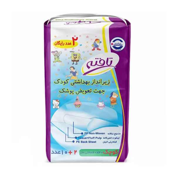 زیر انداز کودک تافته بسته 12 عددی